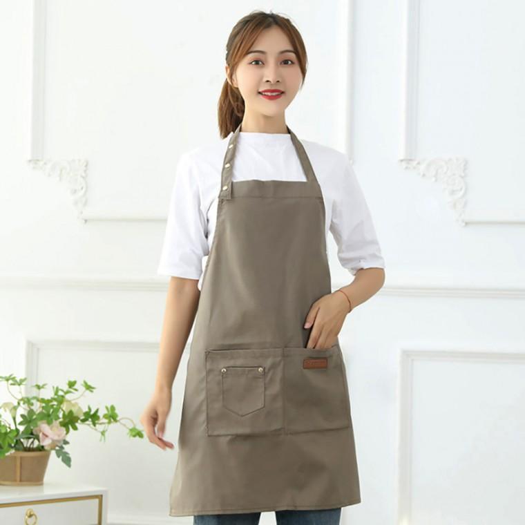 트리공방 모던 캔버스 공방앞치마 브라운