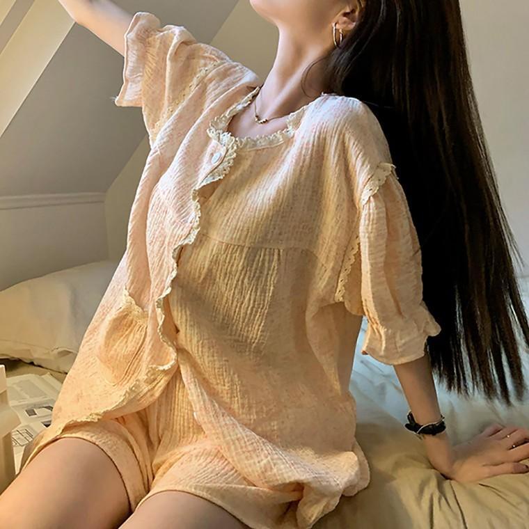 여성파자마 잠옷 여성홈웨어 편한잠옷 여성라운지웨어 반팔 주문시 겨울잠옷