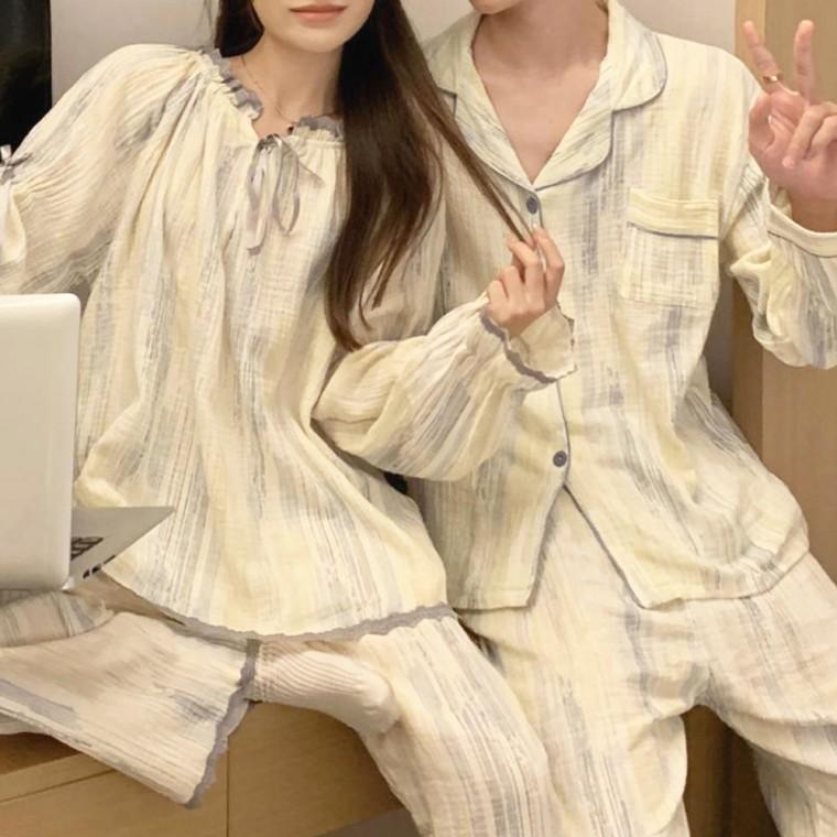여성잠옷 편한잠옷 홈웨어세트 여성파자마 여성라운지웨어 커플 잠옷세트