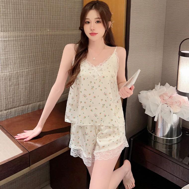실내복여성 겨울잠옷 홈웨어 여성라운지웨어 나시 여성파자마 잠옷 세트