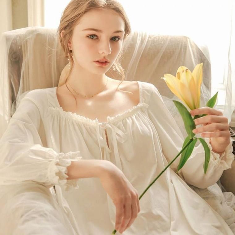 파자마 여성 러블리 원피스잠옷 원피스 홈웨어 공주잠옷