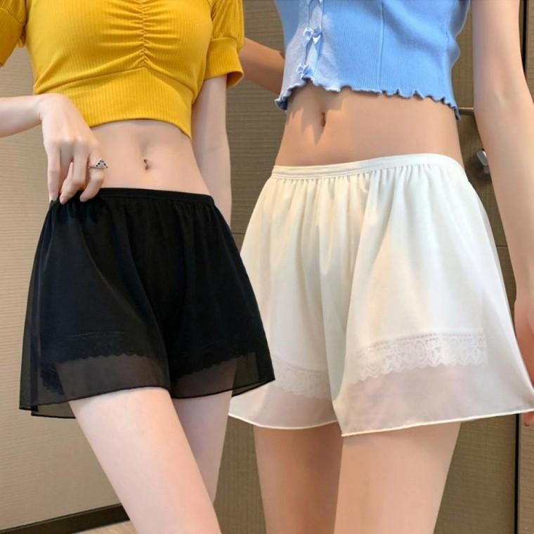 여름 이중레이스 홈웨어 잠옷 속바지 치마 반바지