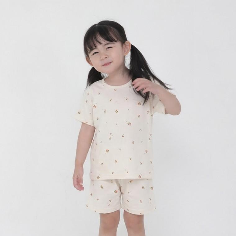 쥬시 팝 반팔 상하 세트 봄 여름 유아 내의 실내복 잠옷 내복