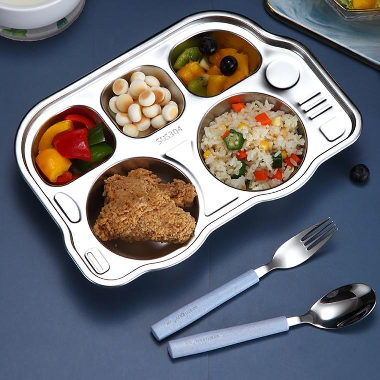 뛰뛰빵빵 버스 5구 스텐 유아식판 스텐식판