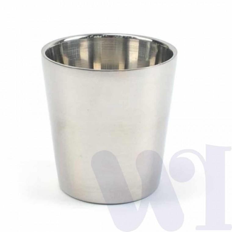 스텐 물컵 7.1x7.2cm 식당컵 스텐이중컵 식당물컵 카페컵 업소용컵