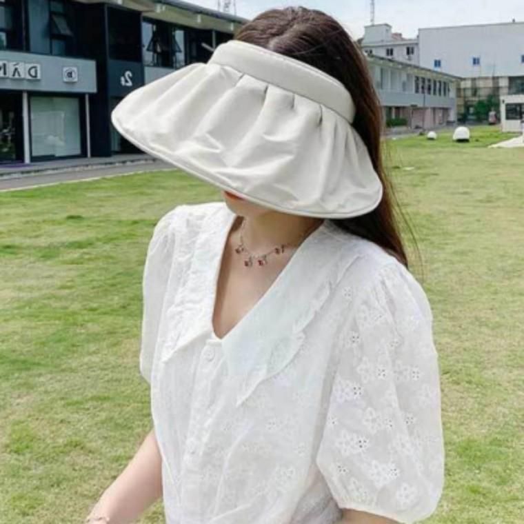 자외선 차단 썬캡 여성 배색 투웨이 데일리 꾸안꾸 모자