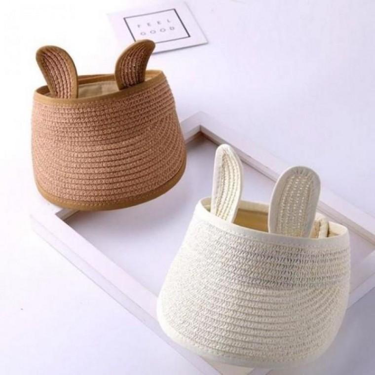자외선차단 모자 유아 어린이 썬캡 토끼밀짚돌돌이 아동 귀여운모자 여름 준캡 가을 봄