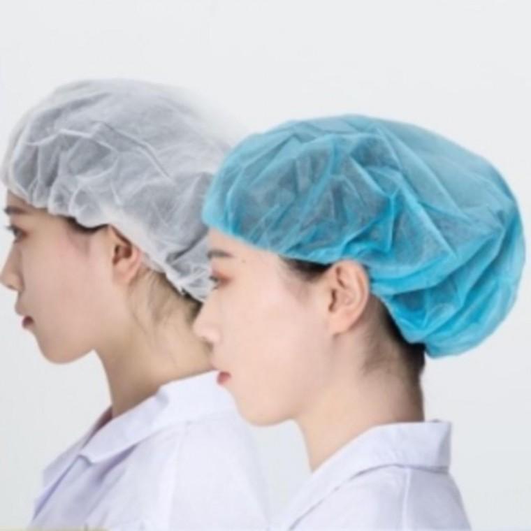 부직포 위생모 100개입 이중밴드 헤어캡 주방모자 조리모 망사 M50209