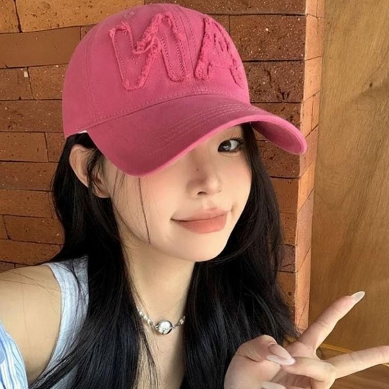 2컬러 데일리 입체 자수 포인트 심플 볼캡 야구모자