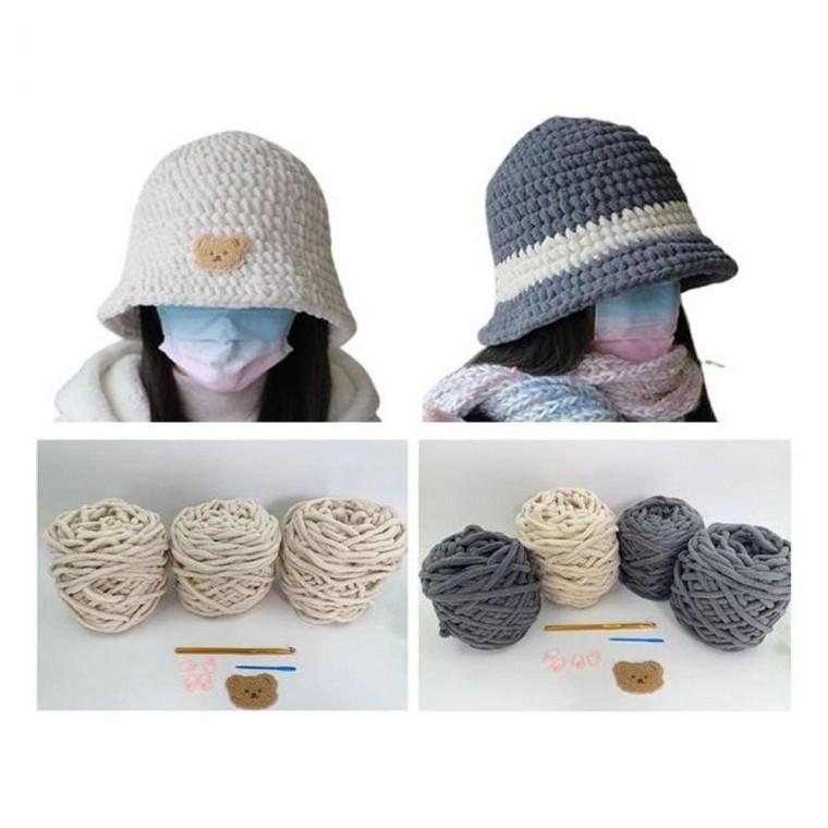 DIY 키트 코바늘 버킷햇 모자뜨기 뜨개질 벙거지 패키지 손뜨개 집콕 취미 생활 만들기