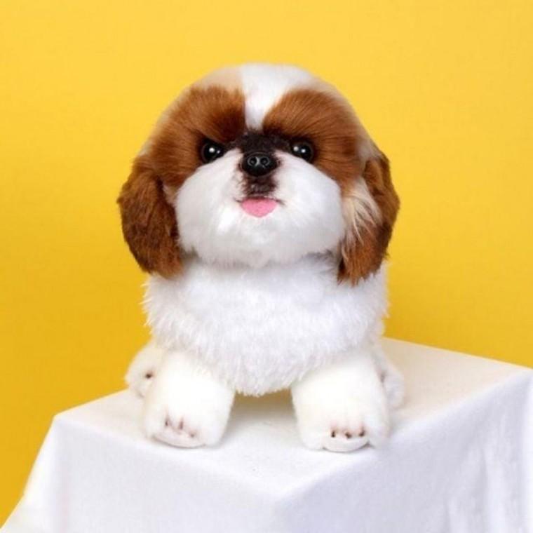 위더펫 리얼 퍼피 미니 애착인형 선물 강아지 인형 시츄