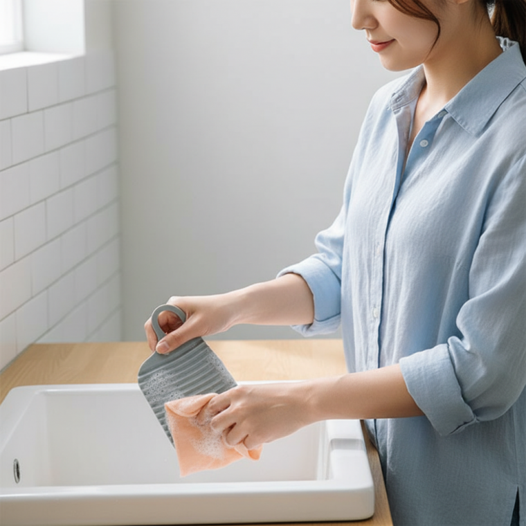 휴대용 미니 세탁판 유아 의류 속옷 손세탁 애벌빨래 도구 추천