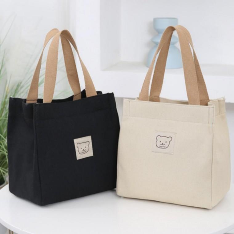 캔버스 미니 토트백 데일리 작은 손 가방