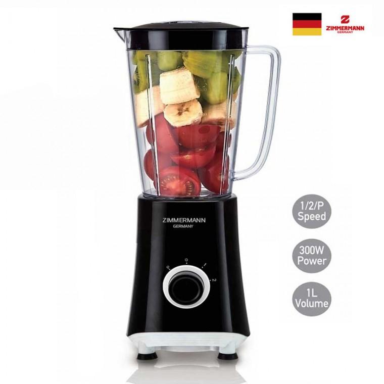 짐머만1050B/블랙 데일리 블렌더 1리터 가정용 미니믹서기 과일 쥬서기 4중칼날