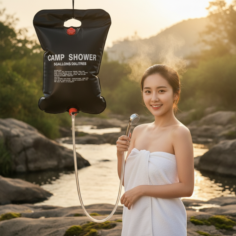 캠핑용 야외 이동식 샤워기 물탱크 20L 휴대용 워터백 급수기