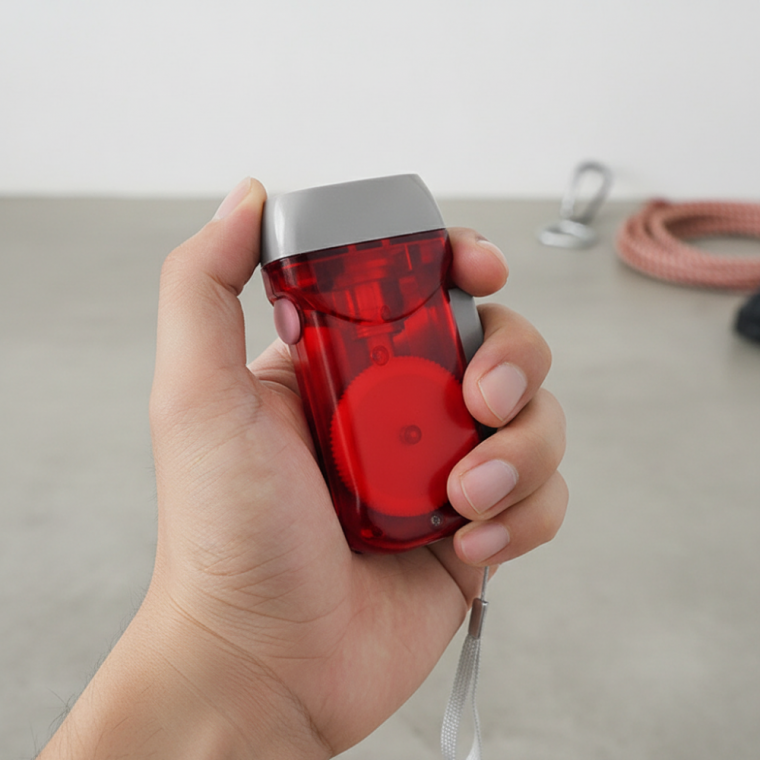 자가발전 손전등 캠핑용 휴대용 라이트 무전원 LED 후레쉬 10.5cm
