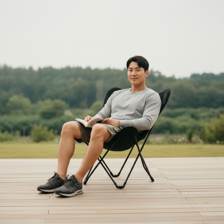 캠핑 접이식 소파 FSZ0103 블랙 휴대용 낚시 의자 체어