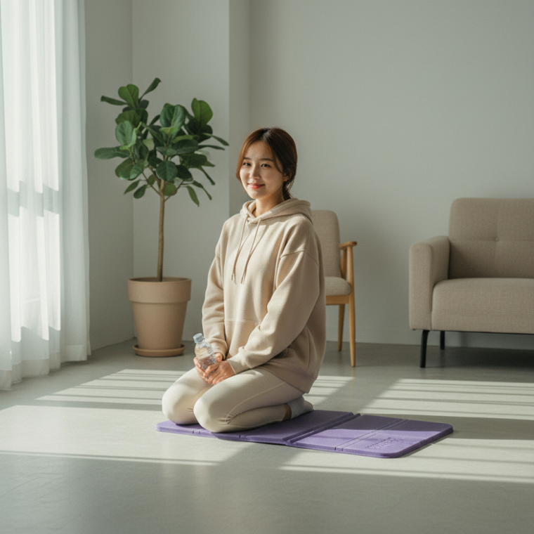 휴대용 접이식 방석 2P 등산 낚시 매트 목욕 사우나 캠핑