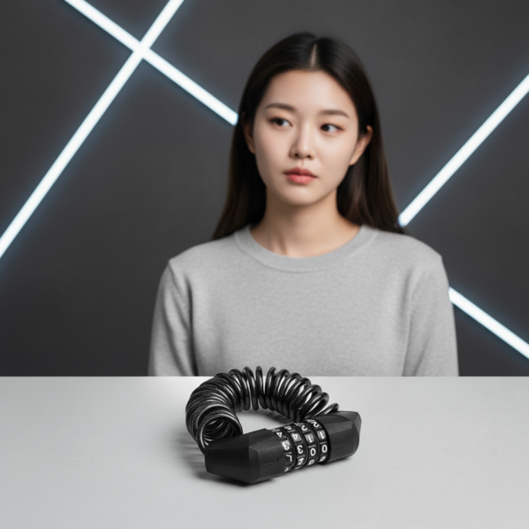 자전거 케이블 번호키 1.4m 확장형 휴대용 합금강 도난방지 잠금장치