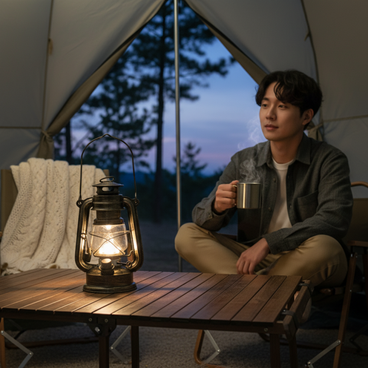 빈티지 LED 캠핑랜턴 무선 충전식 조명 휴대용 야외 등기구