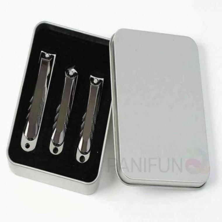 네일관리 네일관리도구 3종 휴대용손톱깍기 블랙 네일케어도구 손톱정리기 손톱깍이
