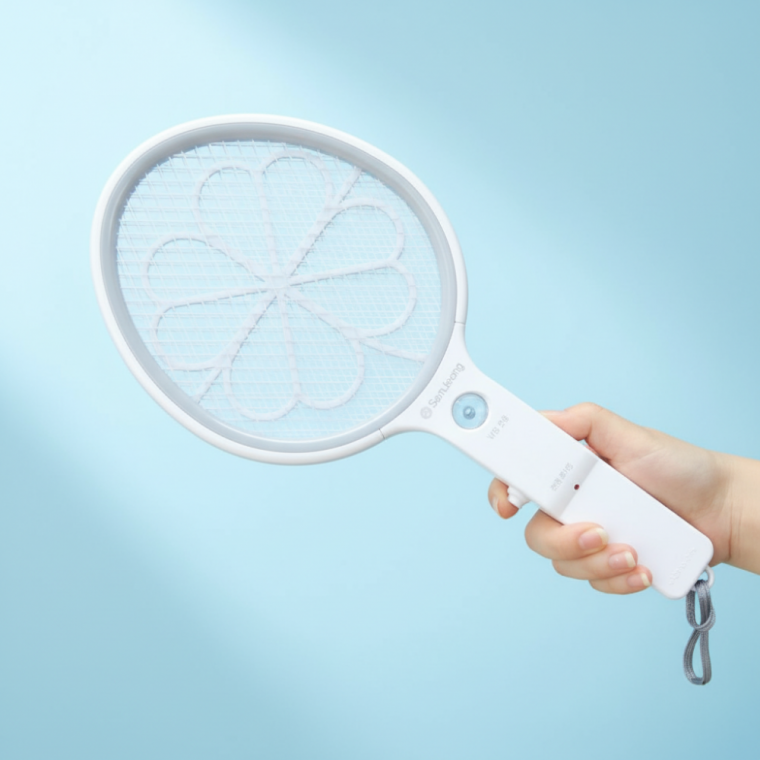 초강력 LED 야광 전기파리채 휴대용 소형 해충퇴치기 2개입