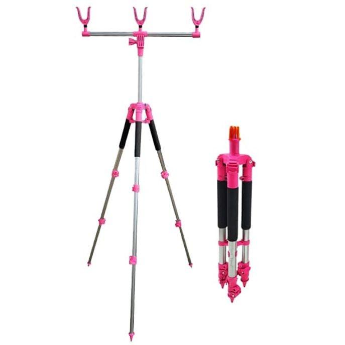 원투낚시 받침대 알루미늄 낚시대 거치대 3단 삼각대 길이조절 로드스탠드 소