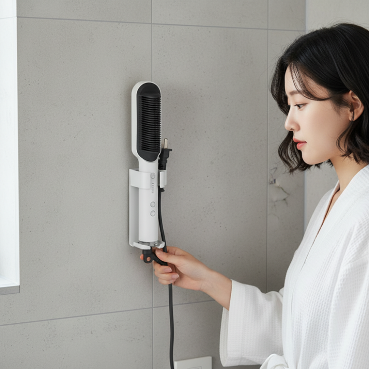 고데기 거치대 대형 벽걸이형 알루미늄 고온 안전 수납 홀더 정리대