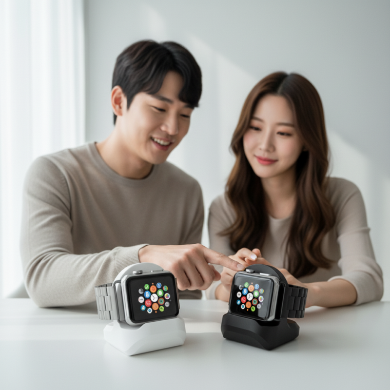 실리콘 충전 거치대 탁상용 스마트워치 독 스탠드
