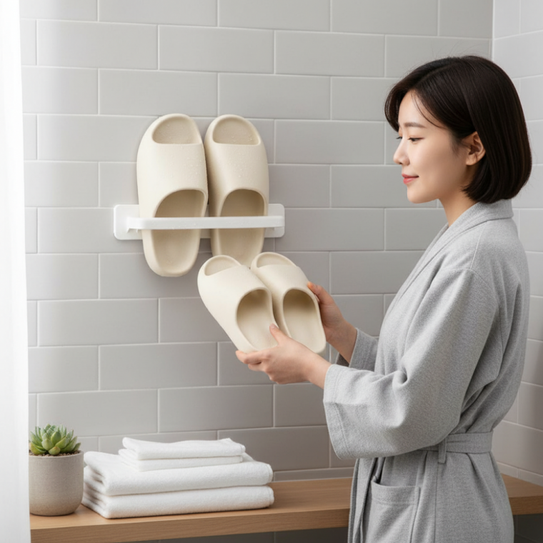욕실 슬리퍼 정리대 벽걸이 냄비 뚜껑 거치대