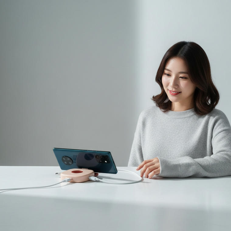 자동 케이블 와인더 멀티 충전선 정리 홀더 책상 선 정리기 거치대