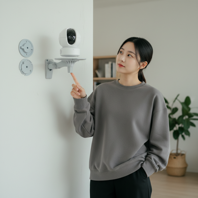 벽걸이형 펫캠 베이비캠 홈카메라 거치대 고정 브라켓 세트