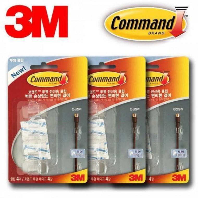 3M 투명 7mm 중형 전선 클립 12P