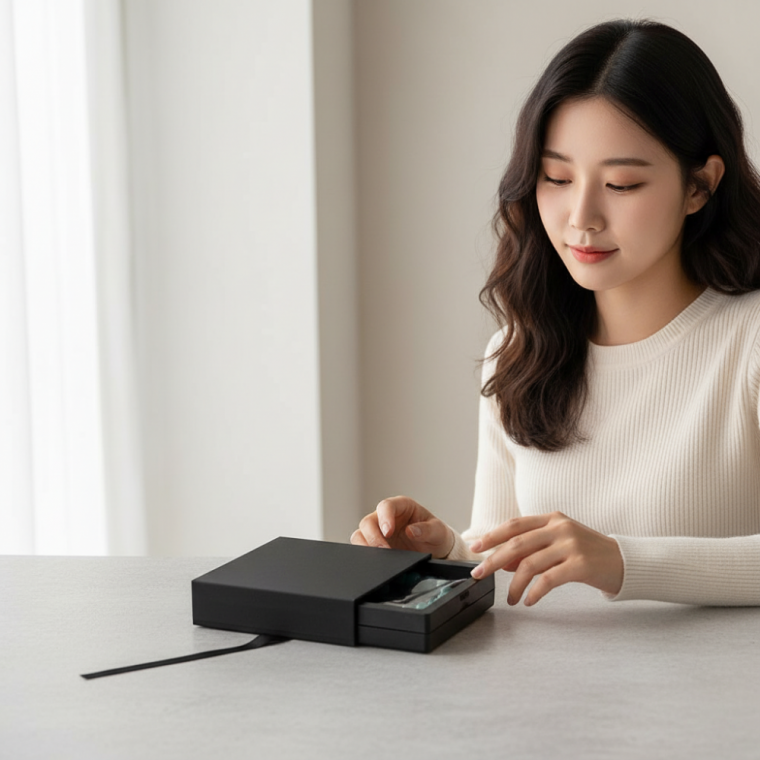 대형 귀걸이 보관함 투명 필름 액세서리 정리대 먼지 차단 진열대