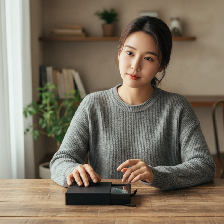 귀걸이보관함 중형 투명필름 액세서리정리대 먼지차단 주얼리케이스