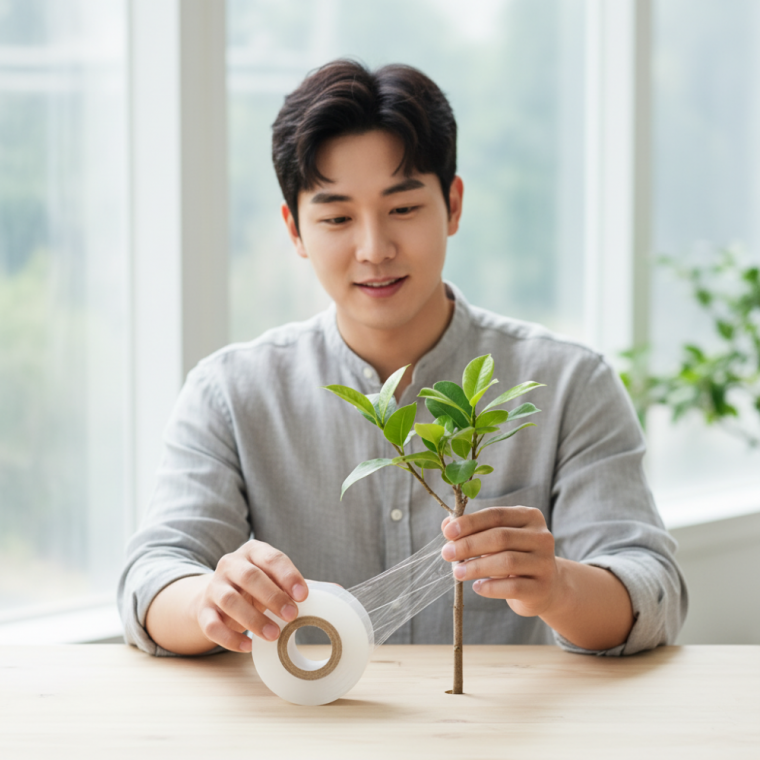 과수원 접목테이프 3cm x 200m 투명 식물 결속 테이프 접목용비닐