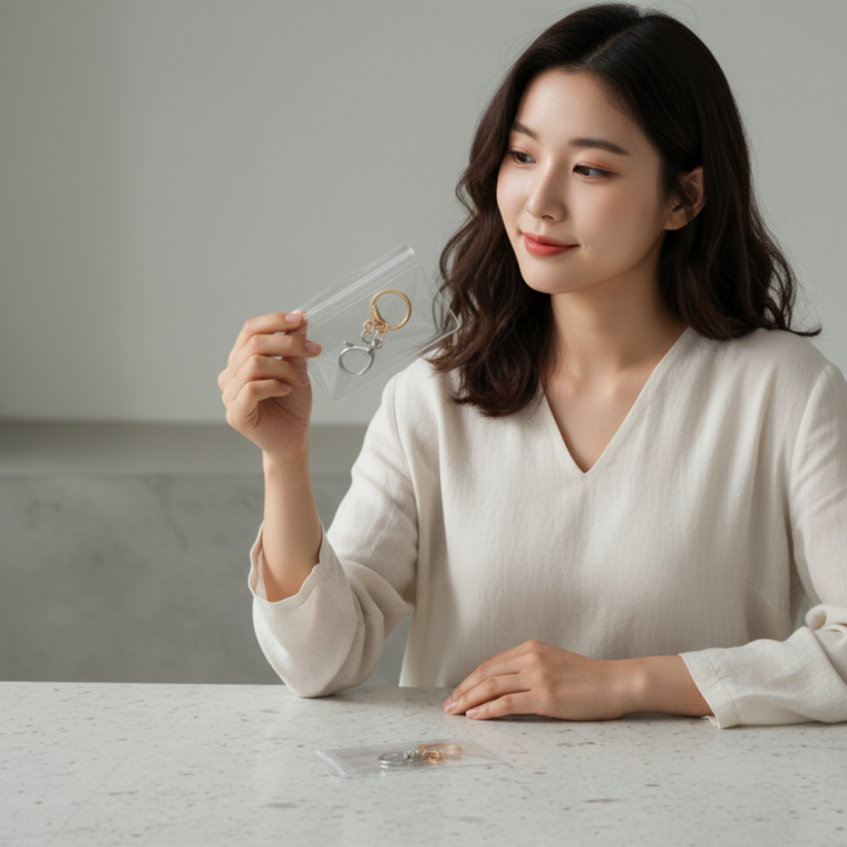 고투명 PVC 주얼리 지퍼백 변색 방지 보관용 대형 파우치 100매