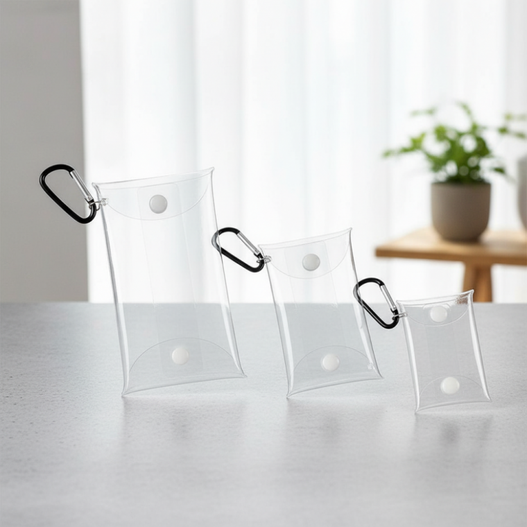 투명 PVC 덕질 수납 가방 최애 포토카드 보관함 9x16cm 대형