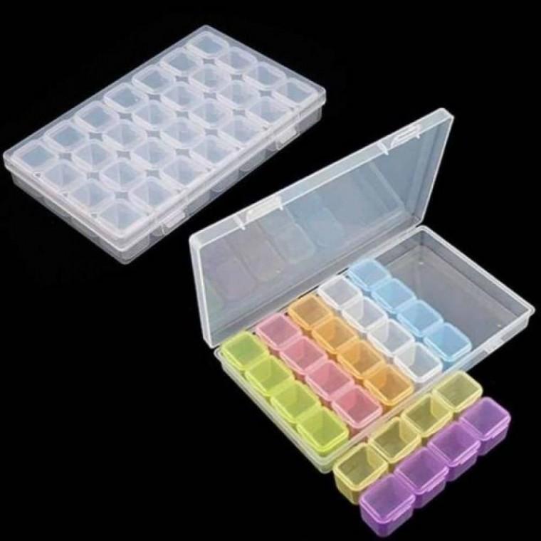케이스 28칸 칼라 알약용기 투명 약정리함