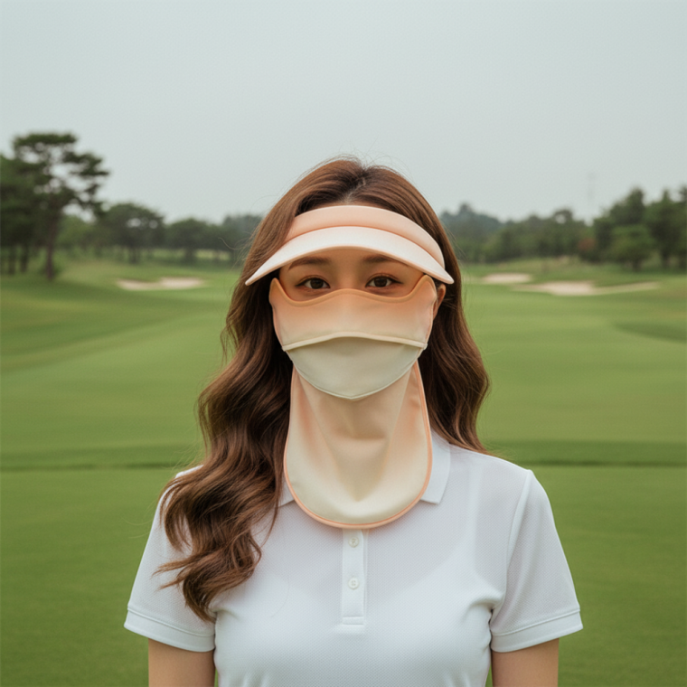여성 자외선 차단 골프 마스크 와이드 햇빛 가리개 UV 넥게이터