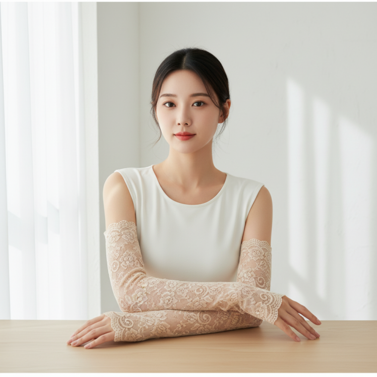 여성 레이스 팔토시 자외선 차단 손등 가리개 운전용 쿨토시 장갑