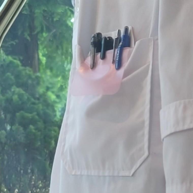 핑크 1개 가운 주머니 포켓 볼 펜 꽂이 필통 펜 파우치 널스포켓 병원 의사 수납 홀더