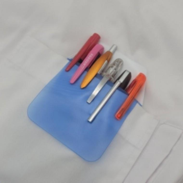 블루 1개 가운 주머니 포켓 볼 펜 꽂이 필통 펜 파우치 널스포켓 병원 의사 수납 홀더