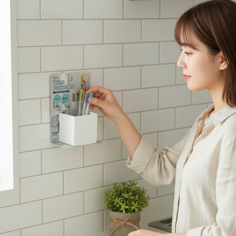 마그네틱 다용도 수납함 벽걸이 정리대