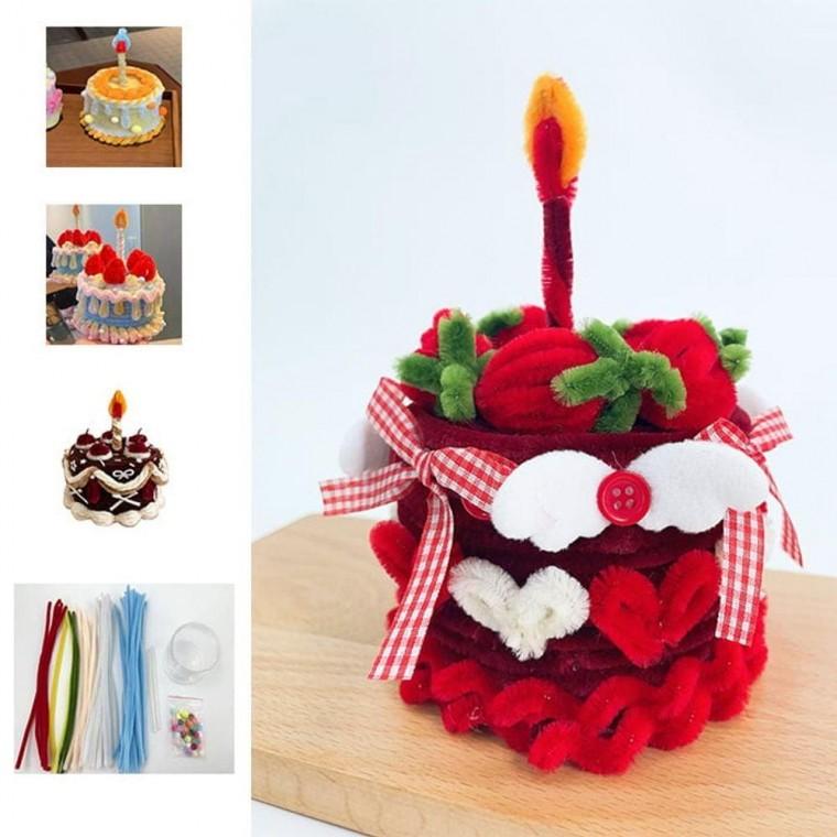 DIY 케이크 패키지 재료 수납함 생일 선물 키트 만들기 취미 생활 모루 diy 케이스