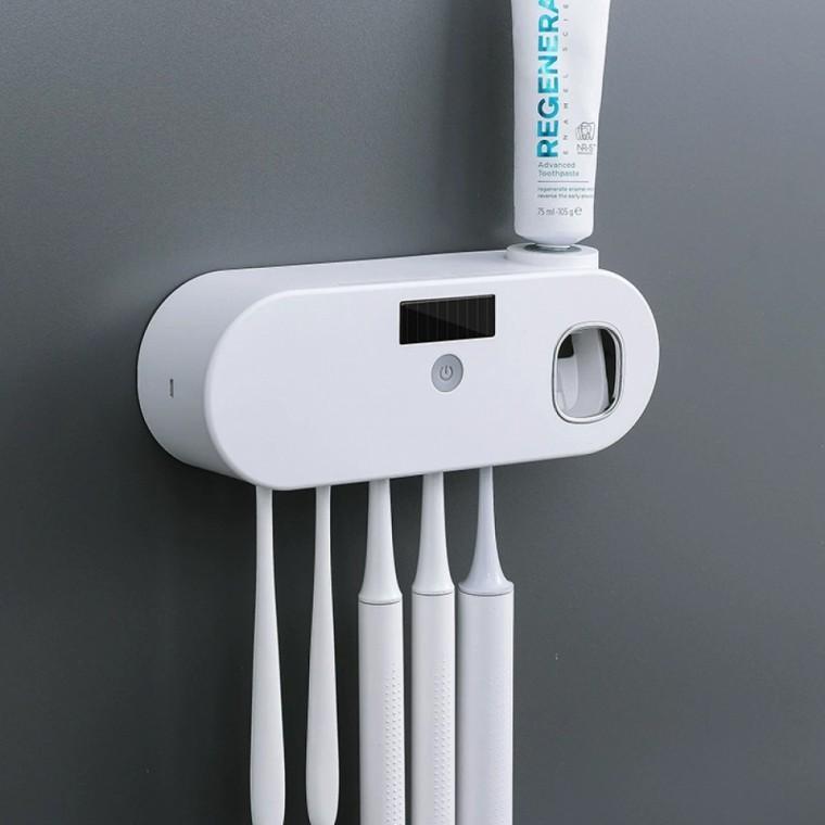 퓨어온 태양광충전 무선 칫솔살균기(화이트) UVC LED