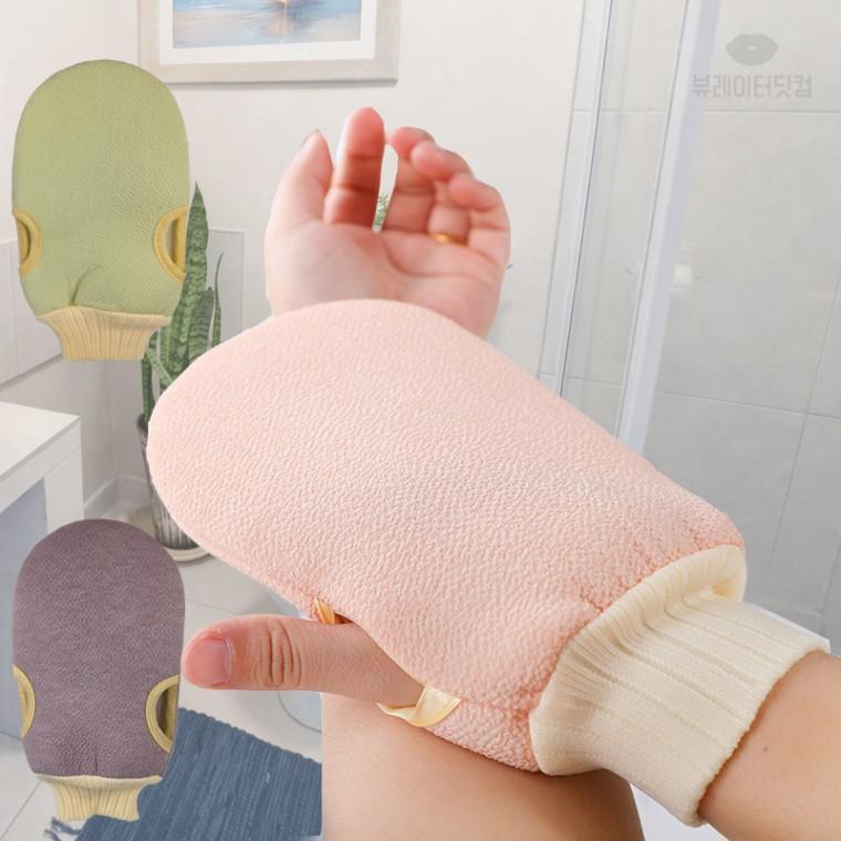 뷰레이터닷컴 욕실 필수템 장갑형 때수건 간편 각질 제거 케어 셀프케어 홈스파