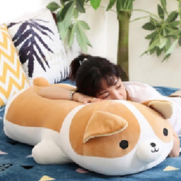 애착 모찌 인형 웰시코기 80cm 대형 안고자는 바디필로우