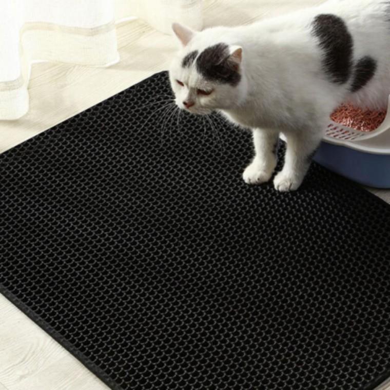 고양이 화장실 모래 방지 매트 대형 패드 발판