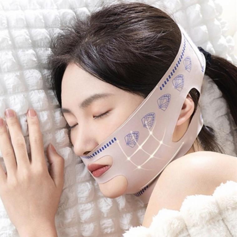 여성 얼굴 브이라인 이중턱 처짐방지 밴드 스트랩